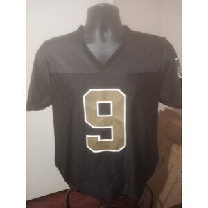 New Orleans Saints Drew Brees #9 Black Jersey Womens Large L Team Apparel
